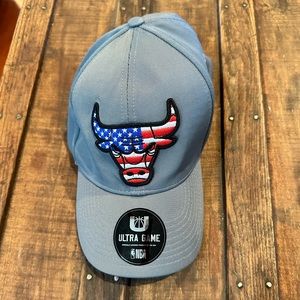 Chicago Bulls NBA patriotic logo cap hat one size NWT gray